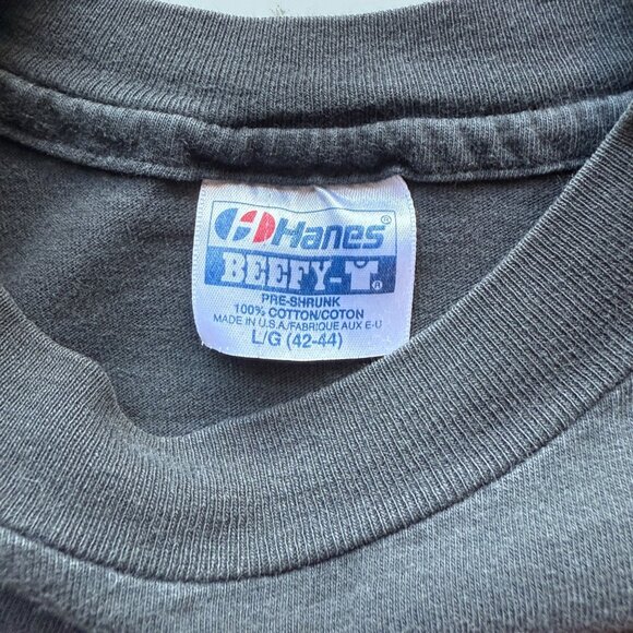 Hanes Mens Vintage Garth Brooks Graphic T-Shirt Black Cotton Large Classic Fit - Picture 5 of 6